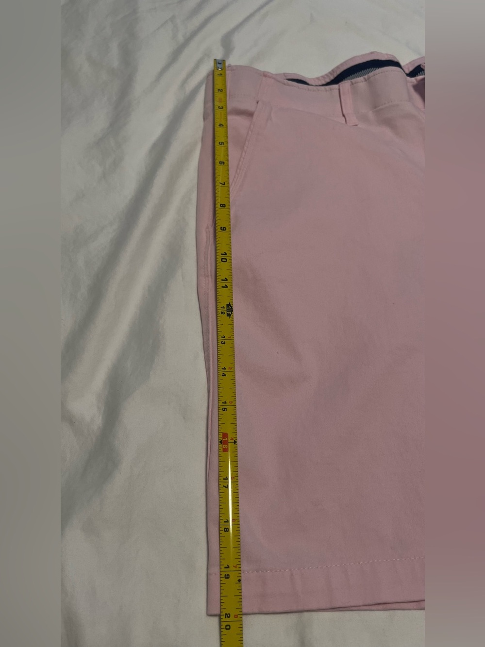 Nat Nast Men”s 10”Pink Chino Flat-Front Cotton Blend Casual Golf Shorts Size 36 - Picture 8 of 10